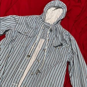 Blue denim style coat